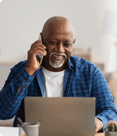 man-calling-laptop
